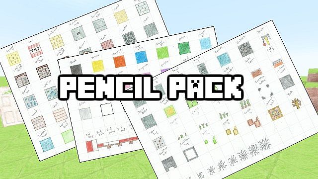 Pencil Pack – Hand Drawn Texture Pack [1.9.4/1.9] [128x]