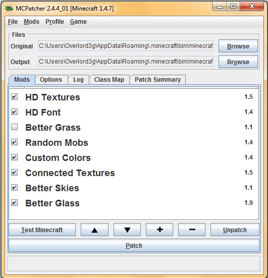 MCPatcher HD Fix 2.4.5_02