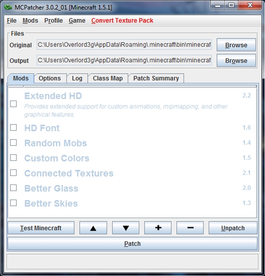 MCPatcher HD Fix 3.0.2_01
